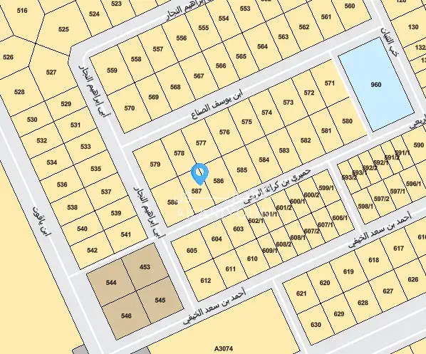 ارض للبيع في حي العارض