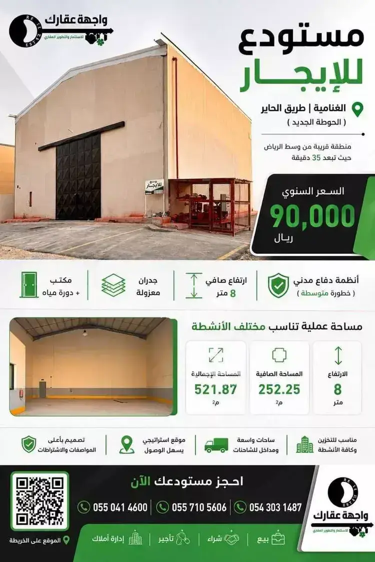 مستودع للإيجار في حي الغنامية-4