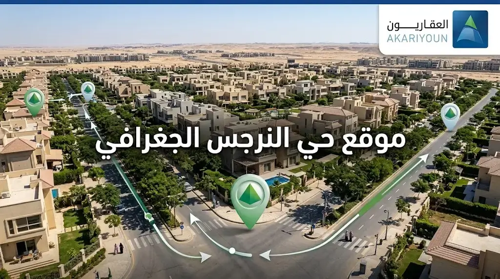 موقع حي النرجس الجغرافي